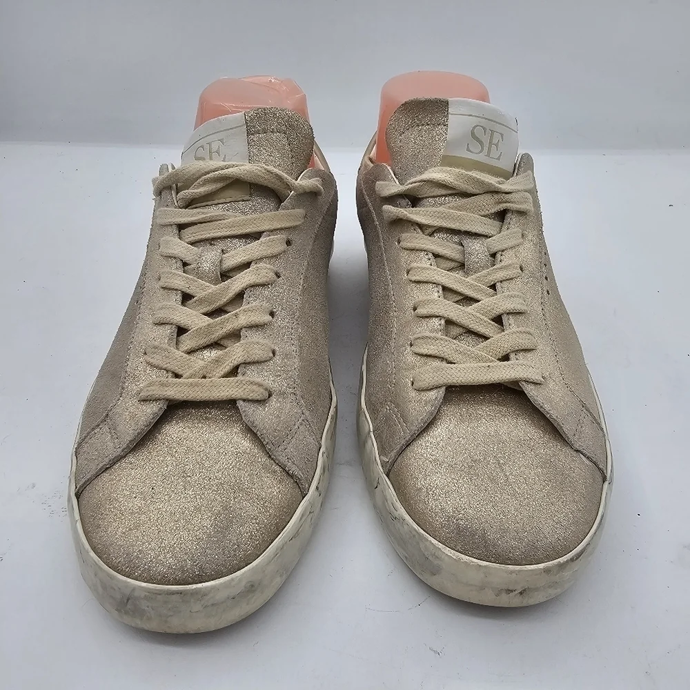 Sam Edelman Aubrie Sneakers Gold Metallic Women’s Size 7.5 – Pre-Owned